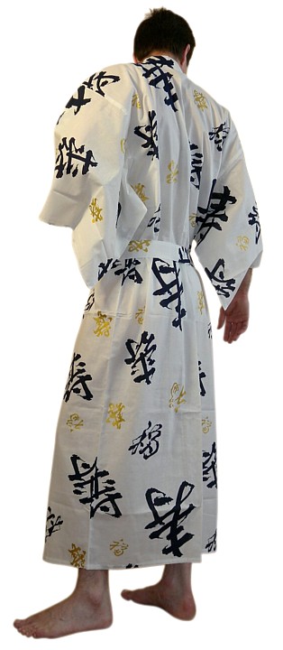 японское кимоно юката Канджи в интернет-магазине BLUE JAPAN
