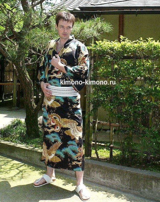 мужское кимоно из хлопка, сделано в Японии