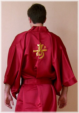 мужской халат-кимоно с вышивкой, Япония