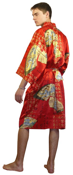 шелковый мужской халат кимоно, Япония