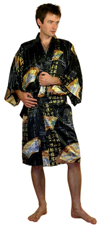 шелковый халат кимоно, Япония. Интернет-магазин KIMONO-YA