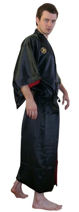 мужской шелковый халат с вышивкой, Япония