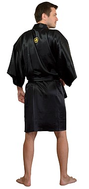 шелковый мужской халат кимоно с вышивкой, Япония