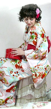японское шелковое  кимоно, антик