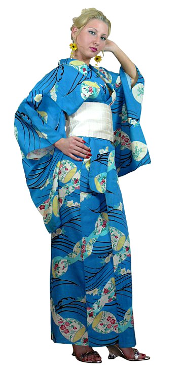 японское шелковое летнее кимоно, винтаж
