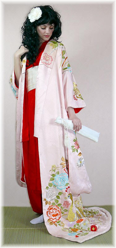 японское шелковое кимоно 1950-е гг.