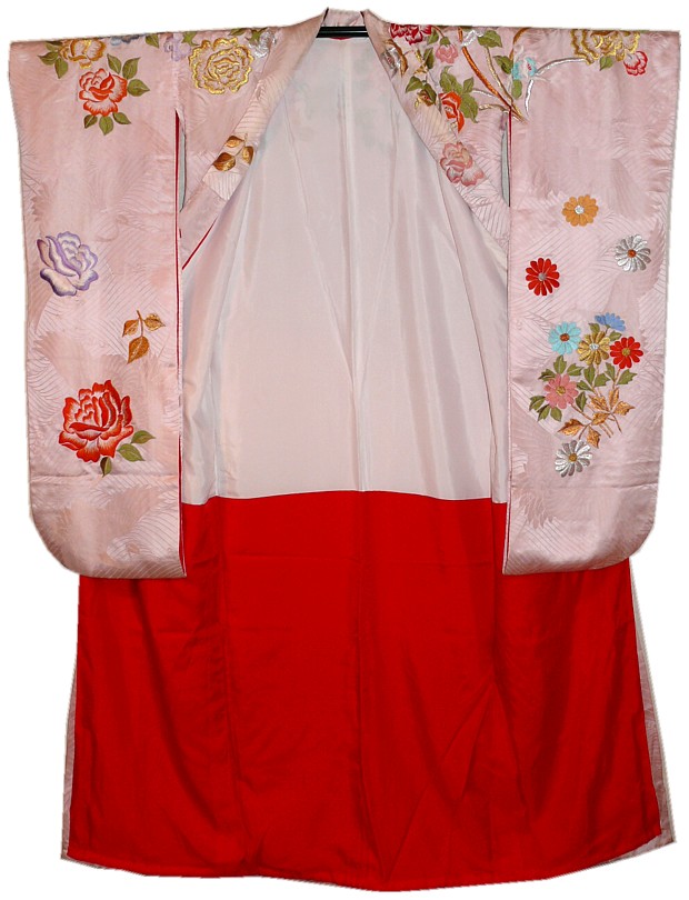 японское шелковое кимоно 1950-е гг..