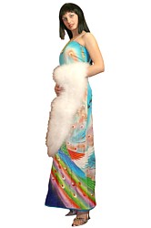 эксклюзивное вечернее платье из винтажного японского кимоно