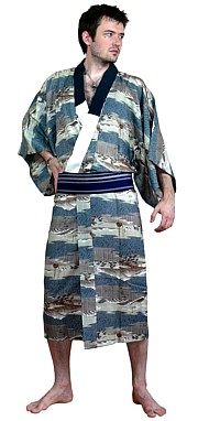 японское мужское традиционное кимоно, винтаж