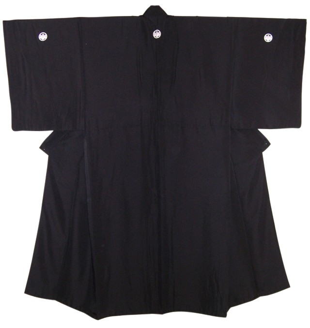 японское традиционное мужское кимоно из шелка, винтаж