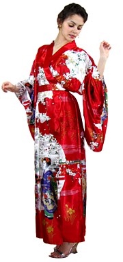 женский халат-кимоно, сделано в Японии