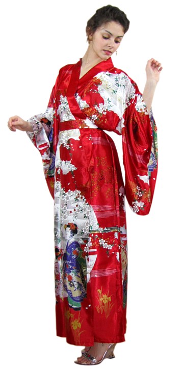 женская одежда для дома из Японии: халат- кимоно