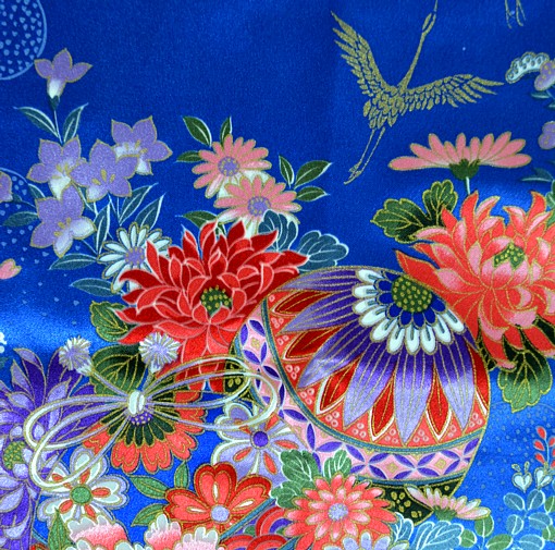 рисунок ткани японского халата-кимоно