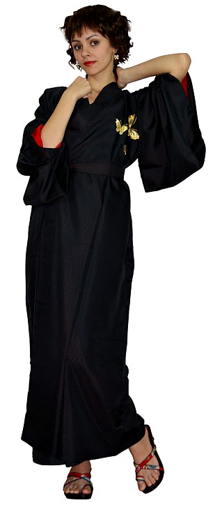 красивая одежда для дома из Японии - женский халат кимоно с вышивкой
