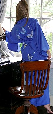 кимоно с вышивкой и подкладкой, сделано в Японии