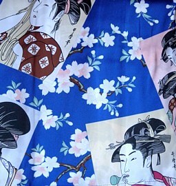 рисунок ткани женского халата в японском стиле, сделано в Японии 