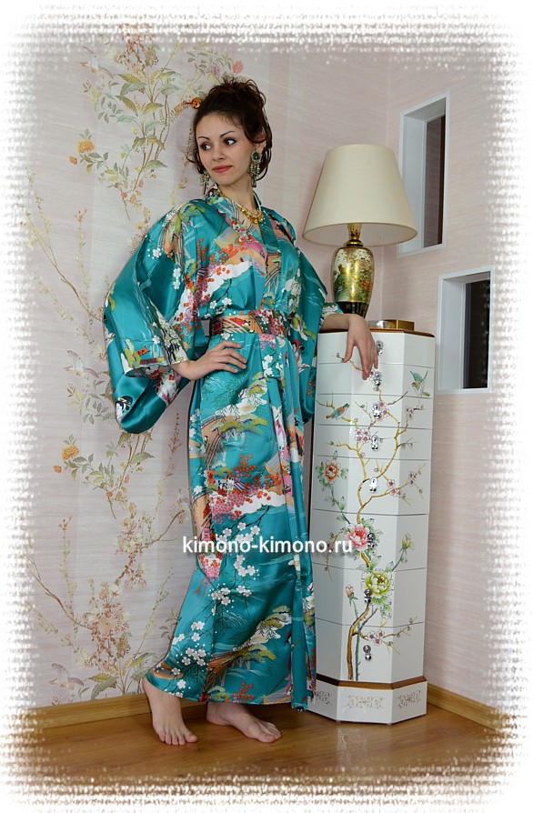 шелковое кимоно ЭДОГАВА - эксклюзивная женская одежда для дома