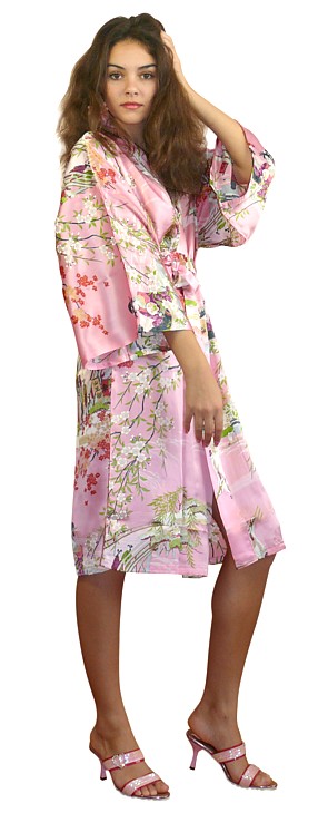 стильный шелковый халат-кимоно. KIMONOYA, японский интернет-магазин