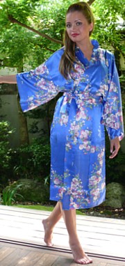шелковый халатик-кимоно, сделано в Японии, 100% натуральный шелк