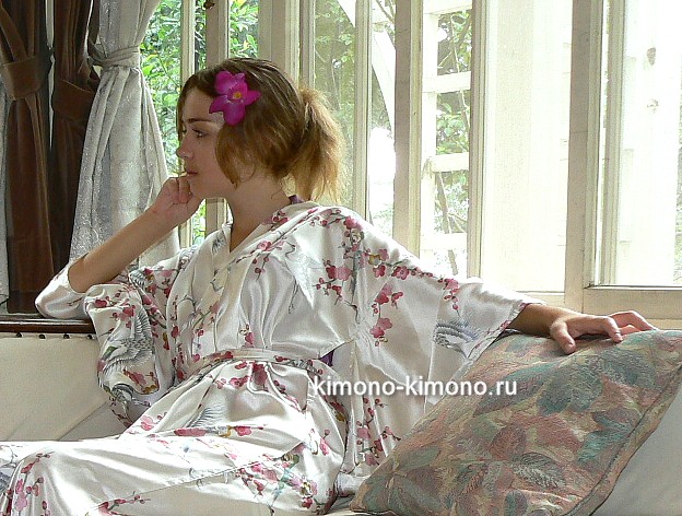 японское женское шелковое кимоно ИМАРИ, натуральный шелк 100%