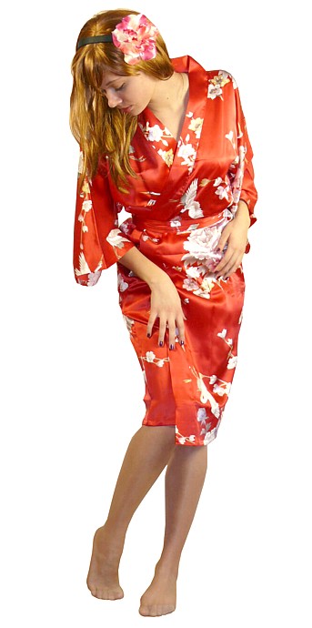 шелковый халат-кимоно КАОРИ, сделано в Японии