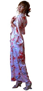 кимоно шелковое, сделано в Японии