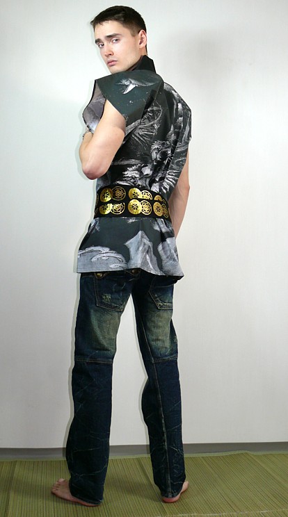 японская одежда: куртка-безрукавка ХАНТЭН и пояс-оби