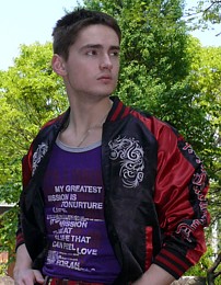 мужская куртка-ветровка в стиле якудза